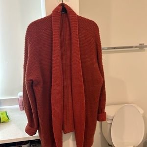 Burnt orange Anthropologie cardigan